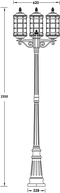 Наземный фонарь BARSELONA 81209B Gb