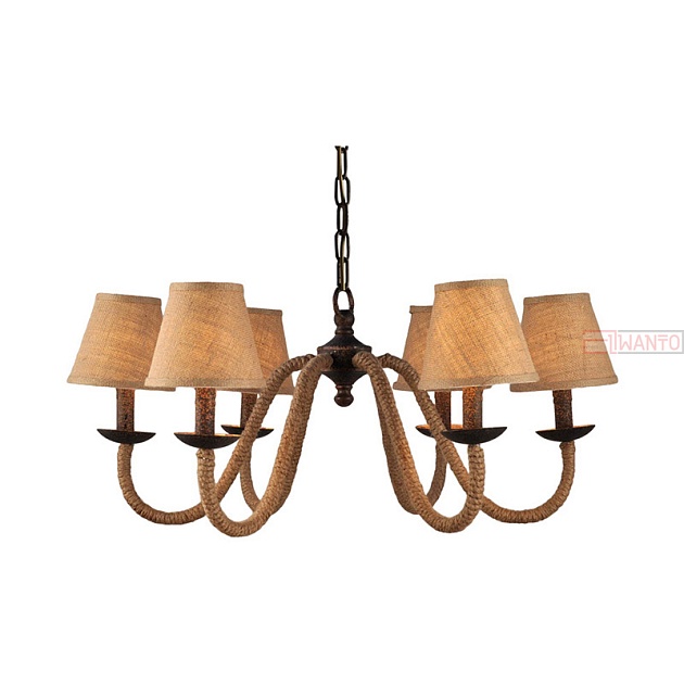 Подвесная люстра Gramercy Home Rope CH035-6-LRR