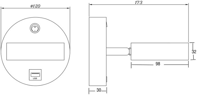 Спот Bit FR10010CW-L6MG
