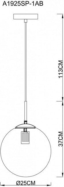Подвесной светильник Volare A1925SP-1AB