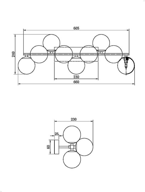 Бра Dallas MOD547WL-09B