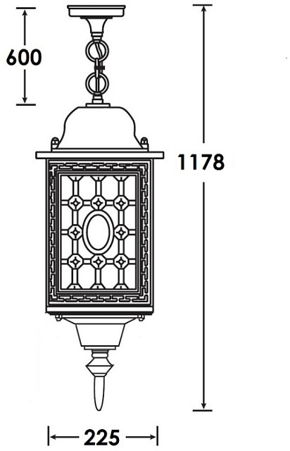 Уличный светильник подвесной  64805L R cover