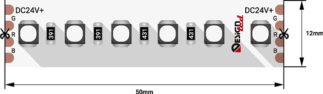 Светодиодная лента LUX DSG3A120-24-RGB-33