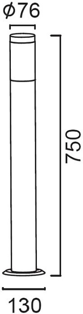 Наземный светильник INOX  LED ST0082-750 SS
