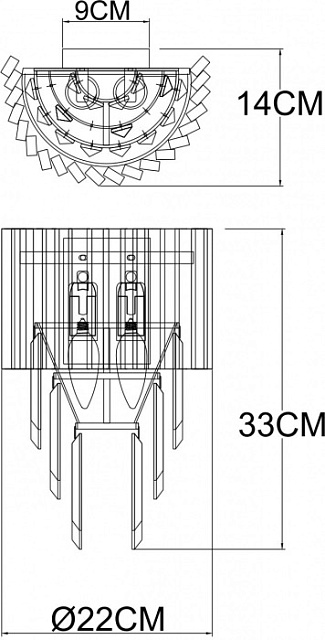 Бра Muscida A1004AP-2SI