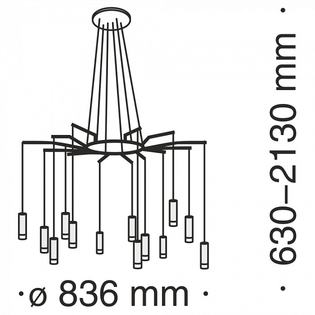 Подвесной светильник Davida MOD035PL-12B