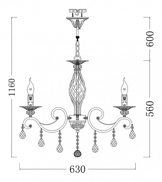 Подвесная люстра Grace ARM247-06-G