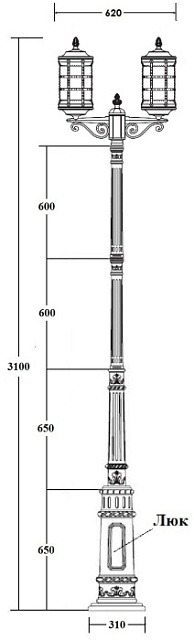 Наземный фонарь BARSELONA 81210A/E7 Bl