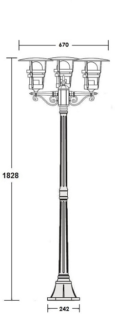 Наземный фонарь TOKIO 2 68908B Bl
