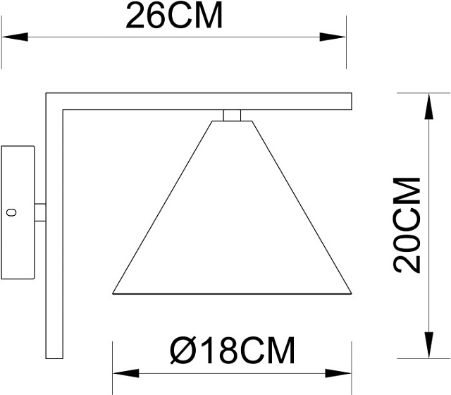 Бра David A7033AP-1BK