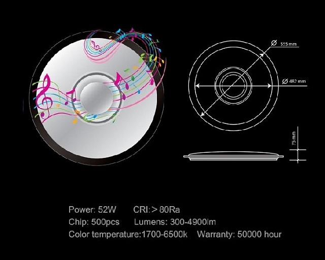 Потолочный светильник Melofon OML-47307-52