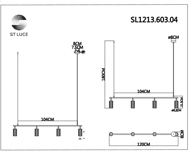 Подвесной светильник Kendo SL1213.603.04