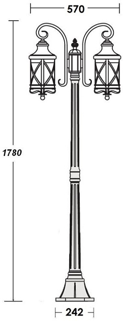 Наземный фонарь LUCERNA 84808A/18 Gb