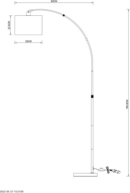 Торшер Paolo A4060PN-1PB