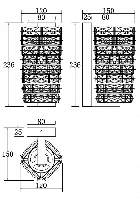 Бра Coil MOD124WL-L6CH3K