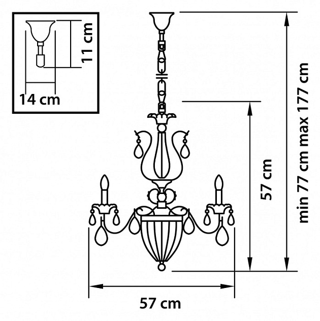 Подвесная люстра SCHON 790062