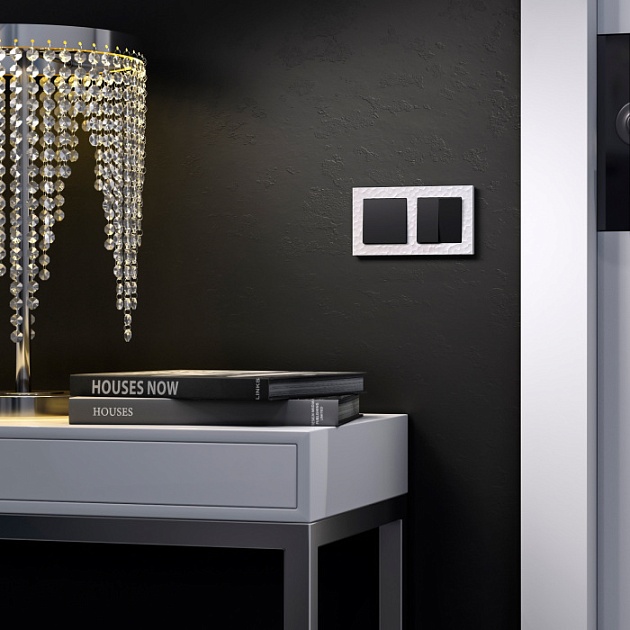 Выключатель Встраиваемые механизмы черные W1112008