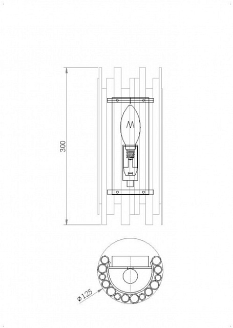 Настенный светильник Coliseo MOD136WL-01BS