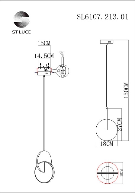Подвесной светильник Eclisse SL6107.213.01