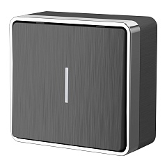 Выключатель Накладные механизмы Gallant графит рифленый W5010104