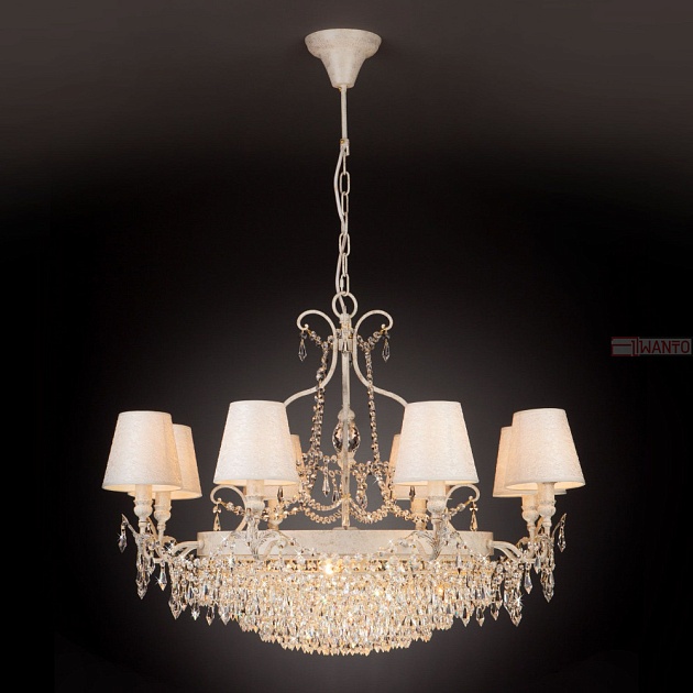Подвесная люстра Bogate's Empress 305/15 белый с золотом