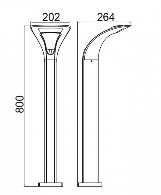 Наземный светильник  W2522S-800 Gr