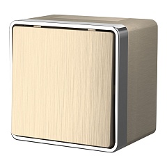 Выключатель Накладные механизмы Gallant шампань рифленый W5010210