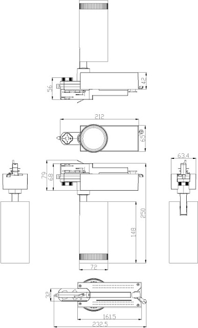 Трековый светильник  STR-30-99-40K-B30