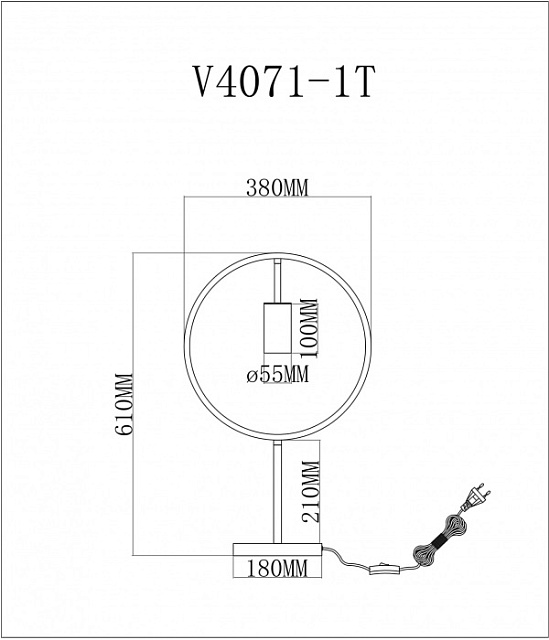 Интерьерная настольная лампа Nasty V4071-1T