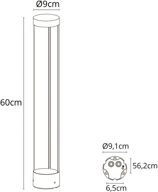 Наземный светильник New York A1660PA-1BK