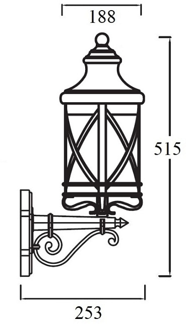 Настенный фонарь уличный LUCERNA 84801/02 Bl