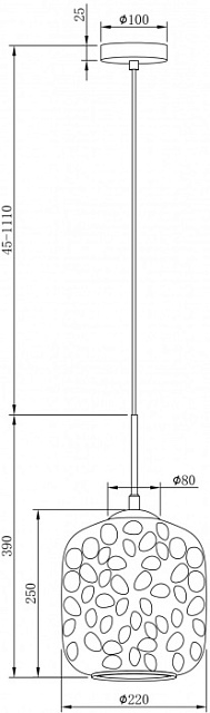 Подвесной светильник Dolce MOD001PL-01BS