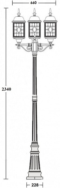 Наземный фонарь LONDON L 64809LB Bl