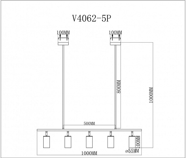 Потолочная люстра Section V4062-5P