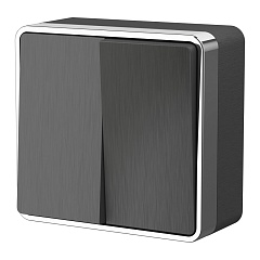 Выключатель Накладные механизмы Gallant графит рифленый W5020004