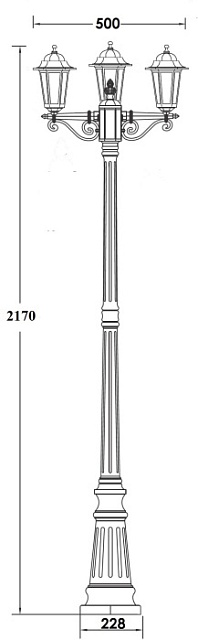 Наземный фонарь PETERSBURG S 79809SB Bl