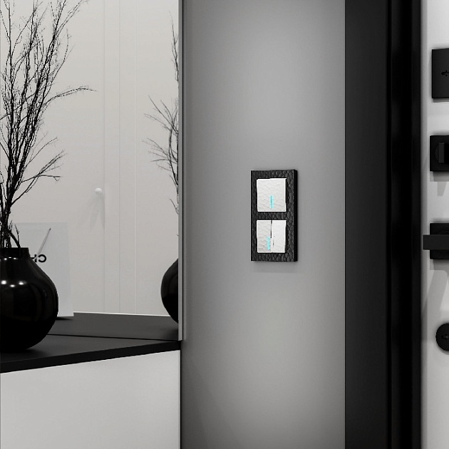 Выключатель Встраиваемые механизмы Hammer белые W1220101