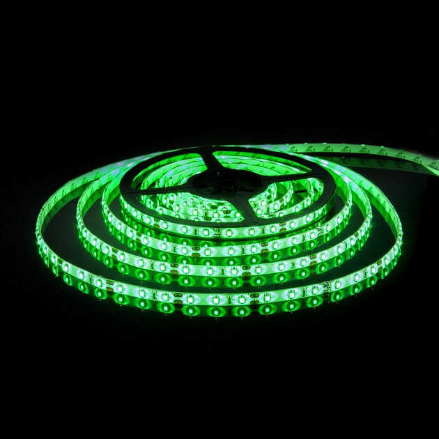 Светодиодная лента 12V 4,8W IP20 Лента светодиодная 12V 4,8W 60Led 2835 IP20 зеленый, 5м