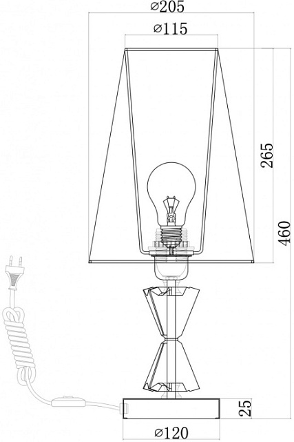 Интерьерная настольная лампа Florero MOD078TL-01CH