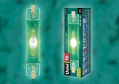 Лампочка металлогалогенная  MH-DE-70/GREEN/R7s картон