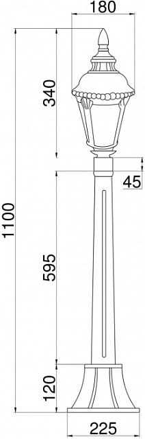 Наземный фонарь Goiri O028FL-01BZ