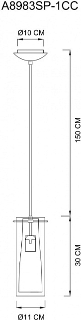 Подвесной светильник Aries A8983SP-1CC