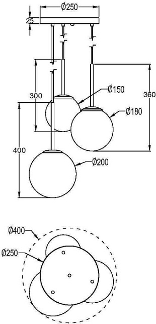 Подвесной светильник Basic form MOD321PL-03W