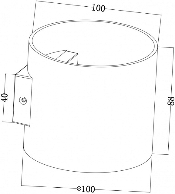 Настенный светильник Rond C066WL-01B