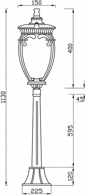 Наземный фонарь Fleur O414FL-01BZ1