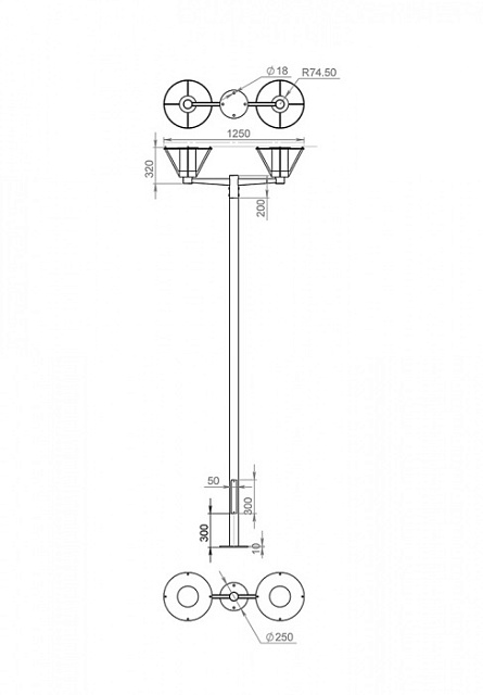 Наземный фонарь Muse 650-42/b-03
