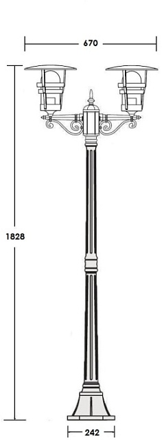 Наземный фонарь TOKIO 2 68908A Bl