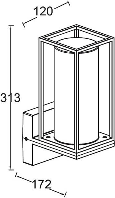 Настенный светильник уличный UNITE 2888A Bl