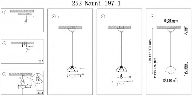 Подвесной светильник Narni Narni 197.1 verde