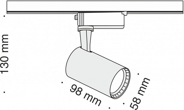 Трековый светильник Track lamps TR003-1-6W4K-B